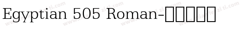 Egyptian 505 Roman字体转换